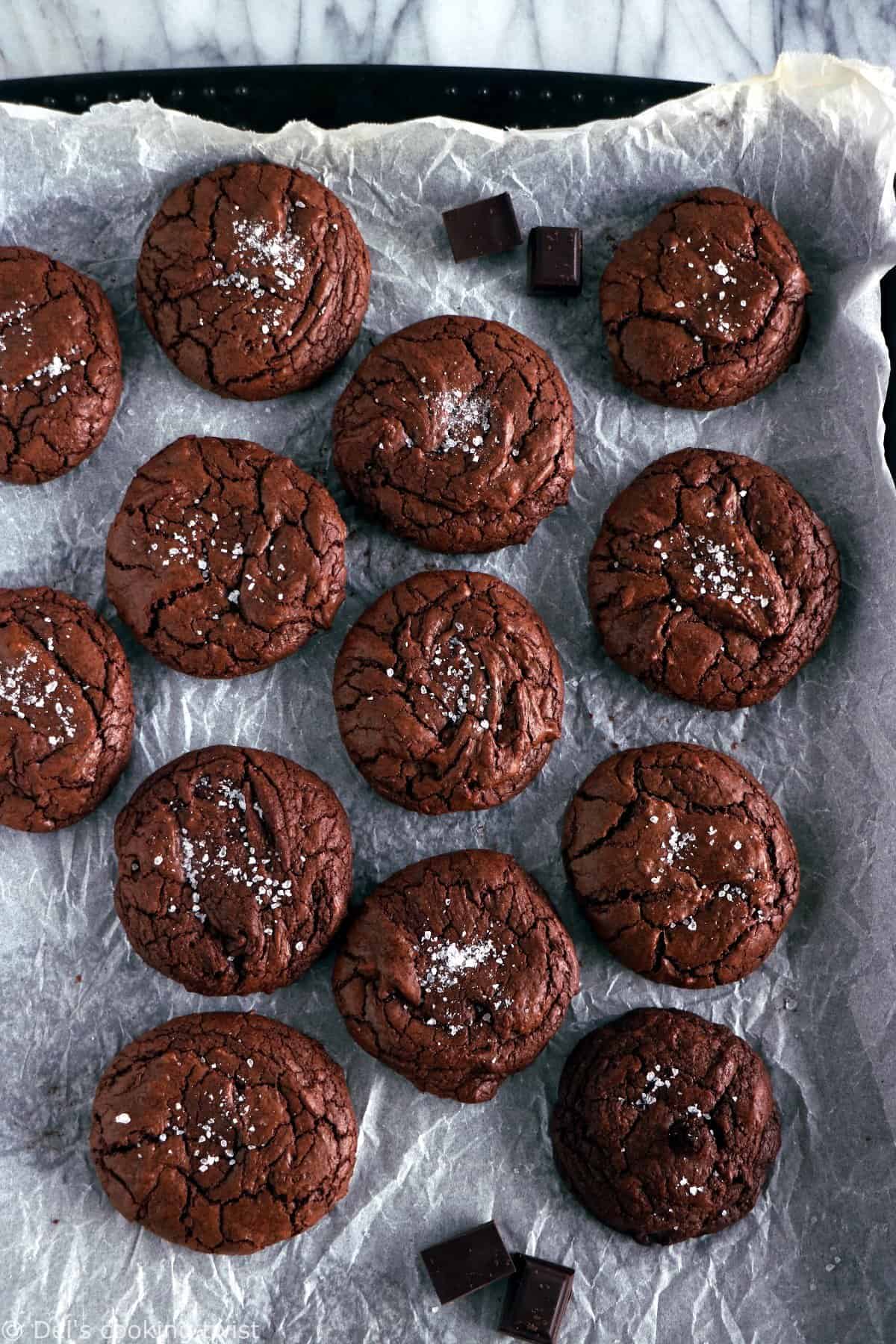 Fudgy Chocolate Brownie Cookies