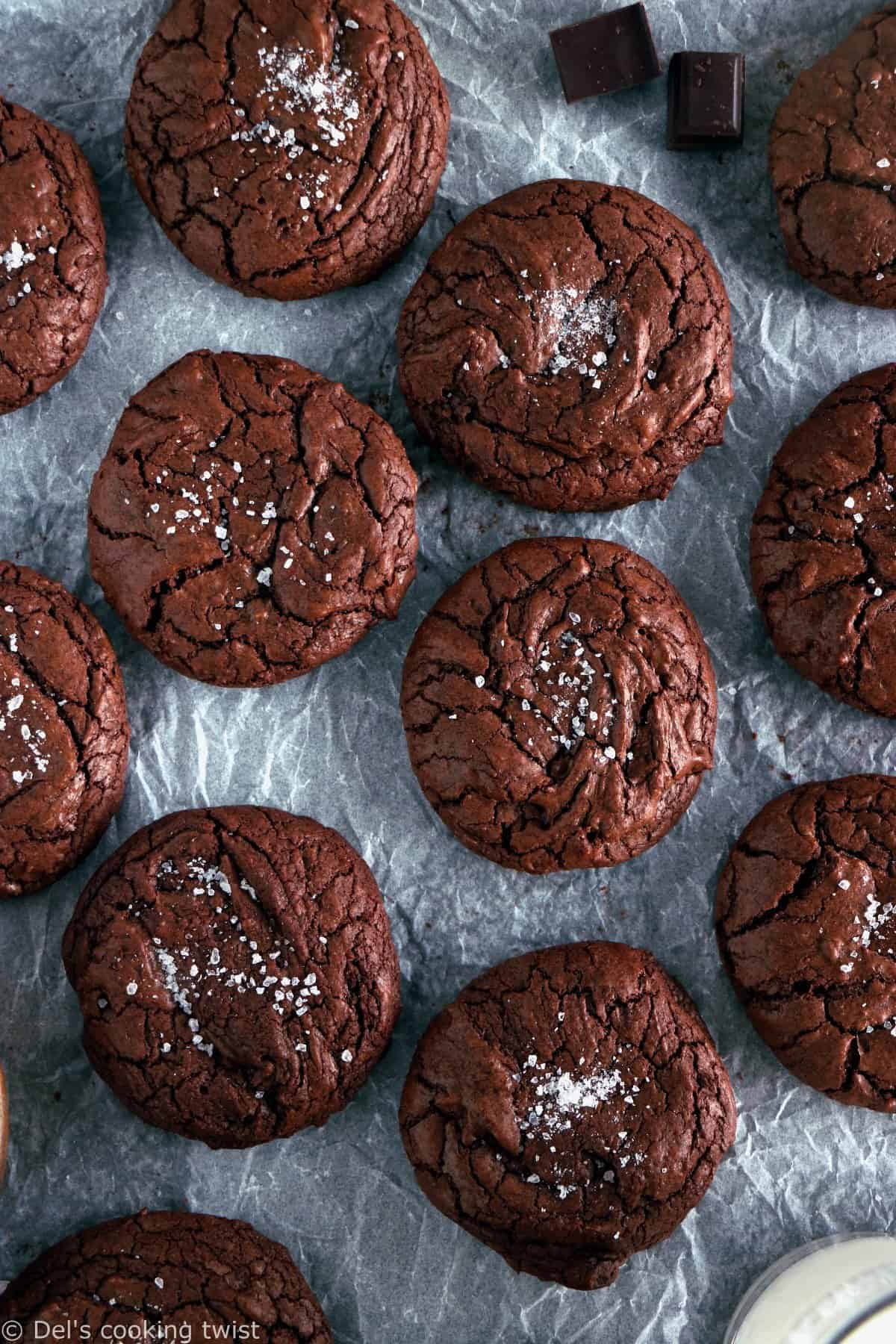Fudgy Chocolate Brownie Cookies