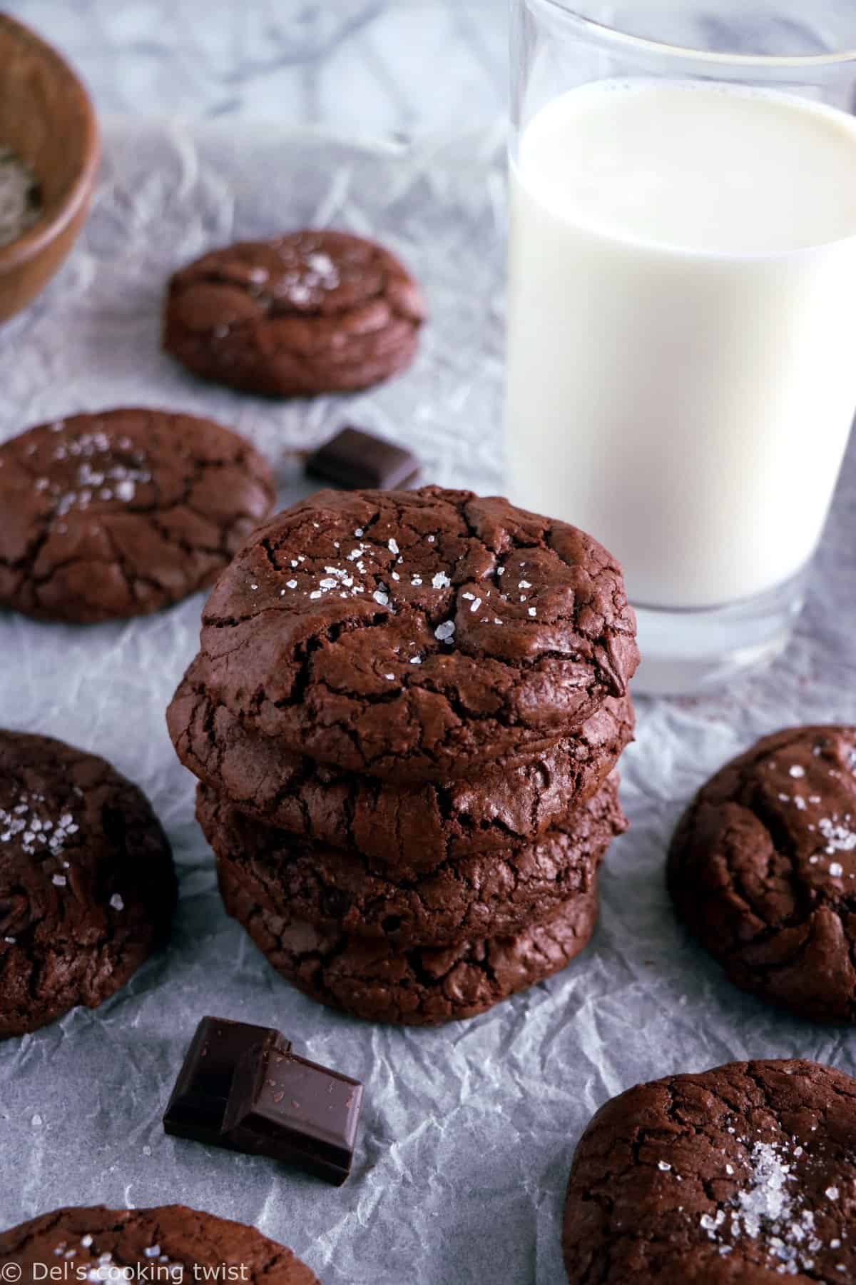 Fudgy Chocolate Brownie Cookies