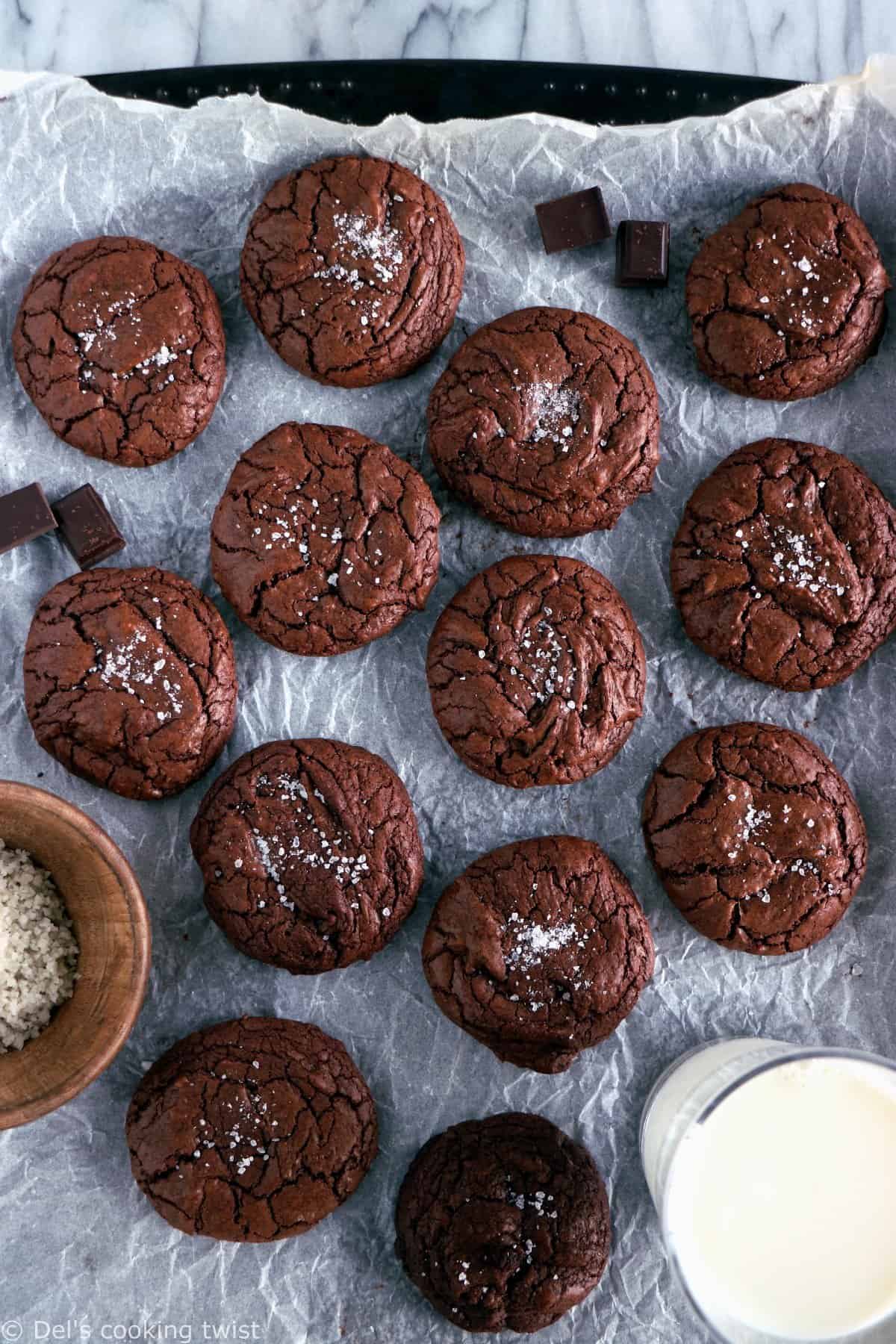 Fudgy Chocolate Brownie Cookies