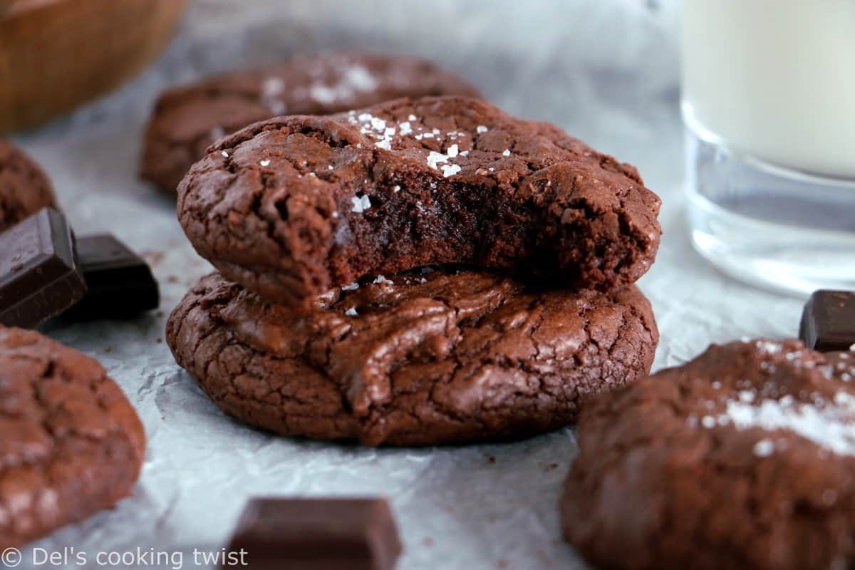 Fudgy Chocolate Brownie Cookies