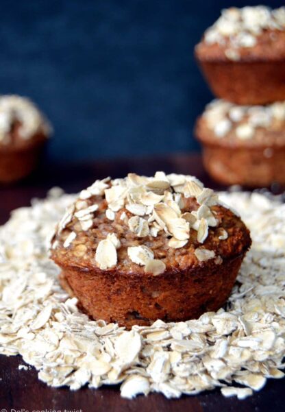 Healthy Banana Oatmeal Muffins