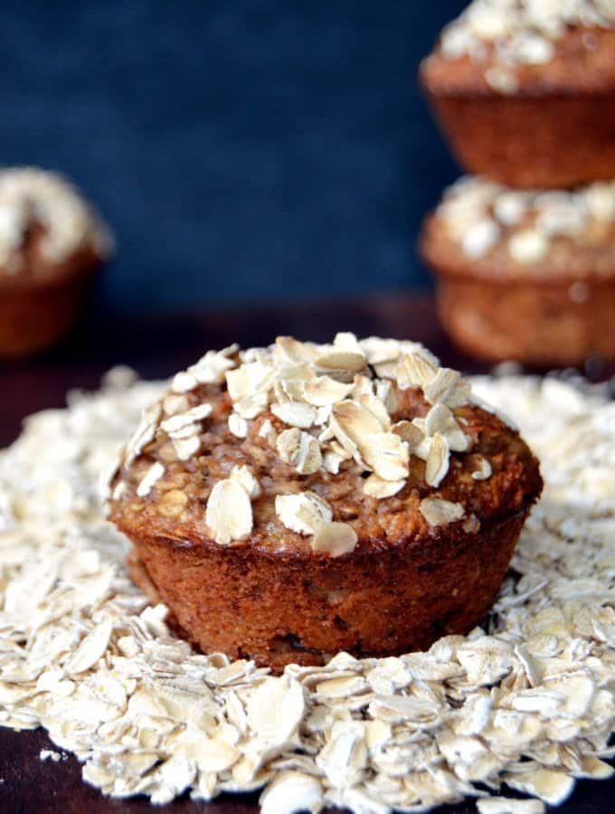 Healthy Banana Oatmeal Muffins