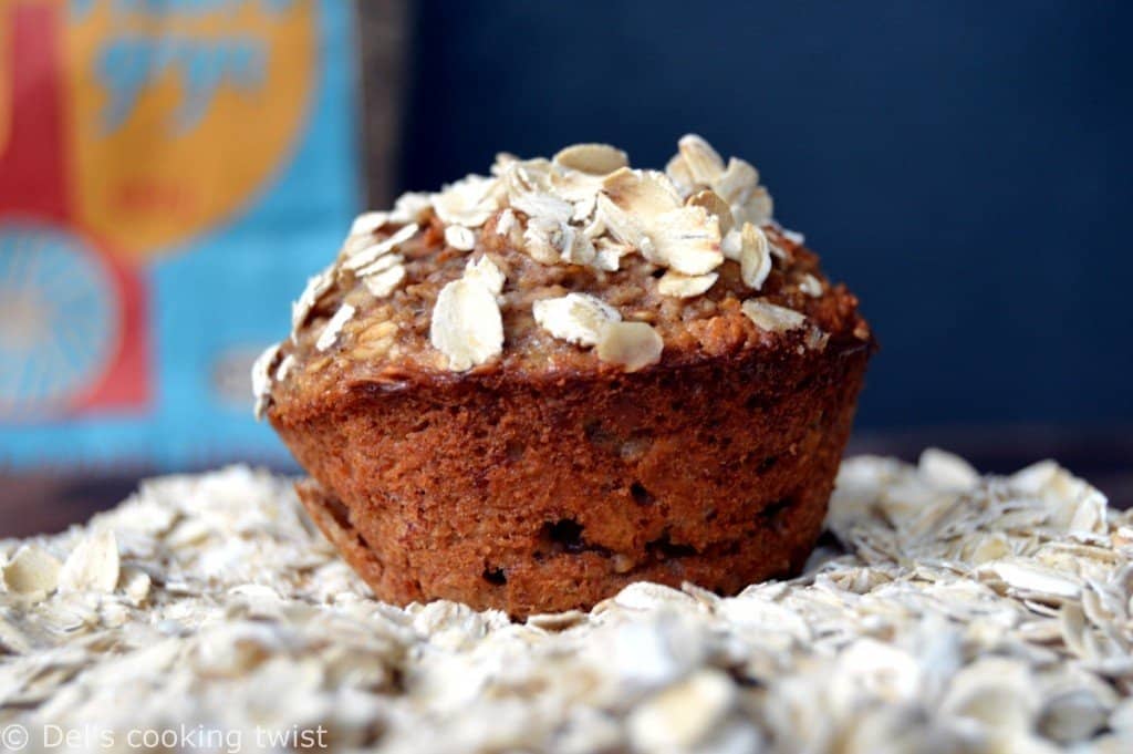 Healthy Banana Oatmeal Muffins - Del's cooking twist