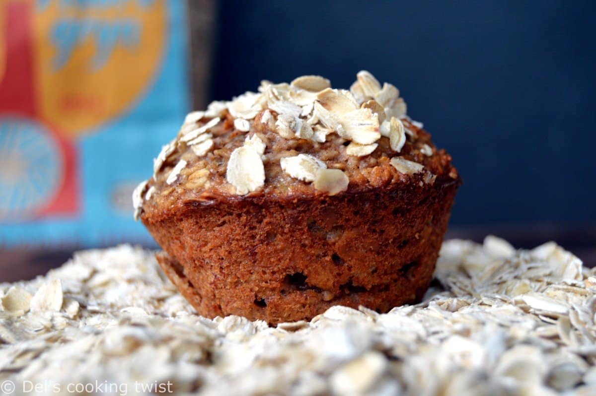 Muffins banane et flocons d'avoine