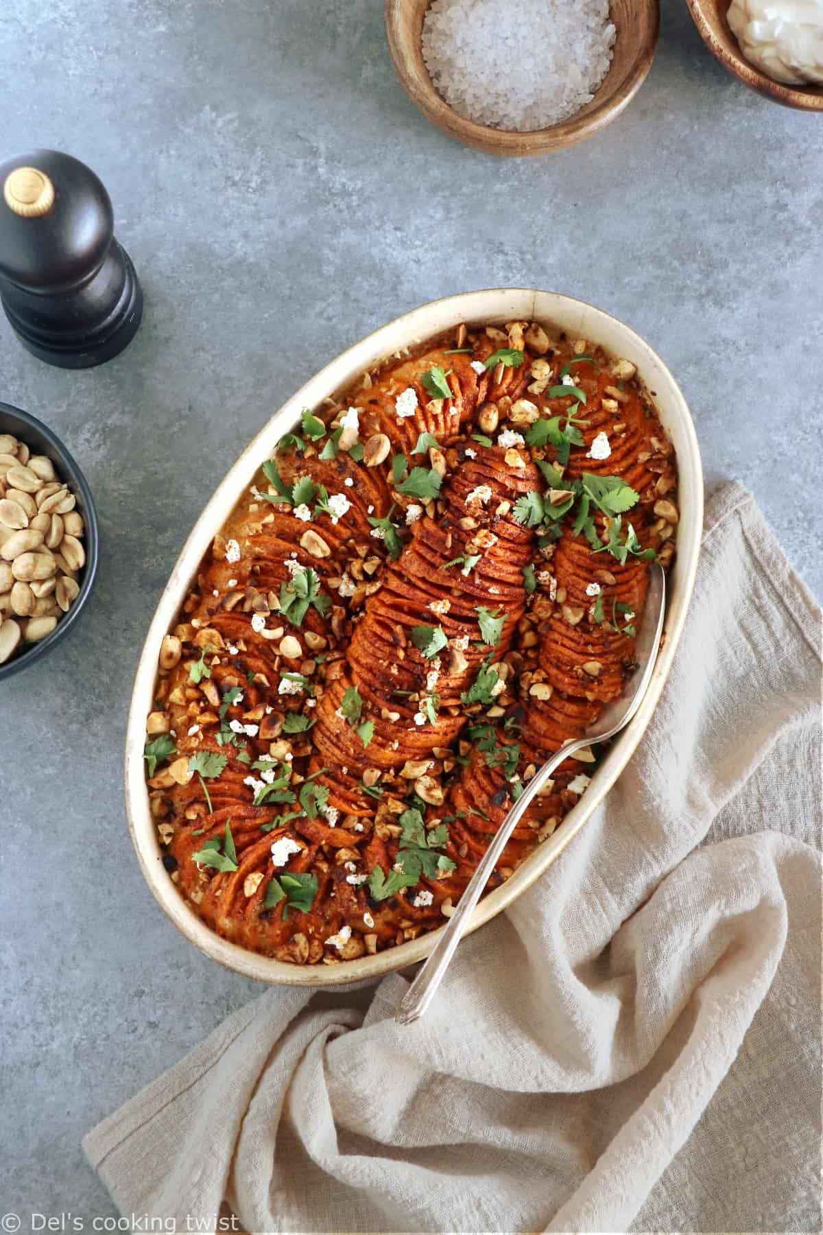 Spicy Sweet Potato and Peanut Butter Gratin