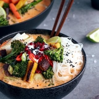 Vegan Thai Red Curry Noodle Soup