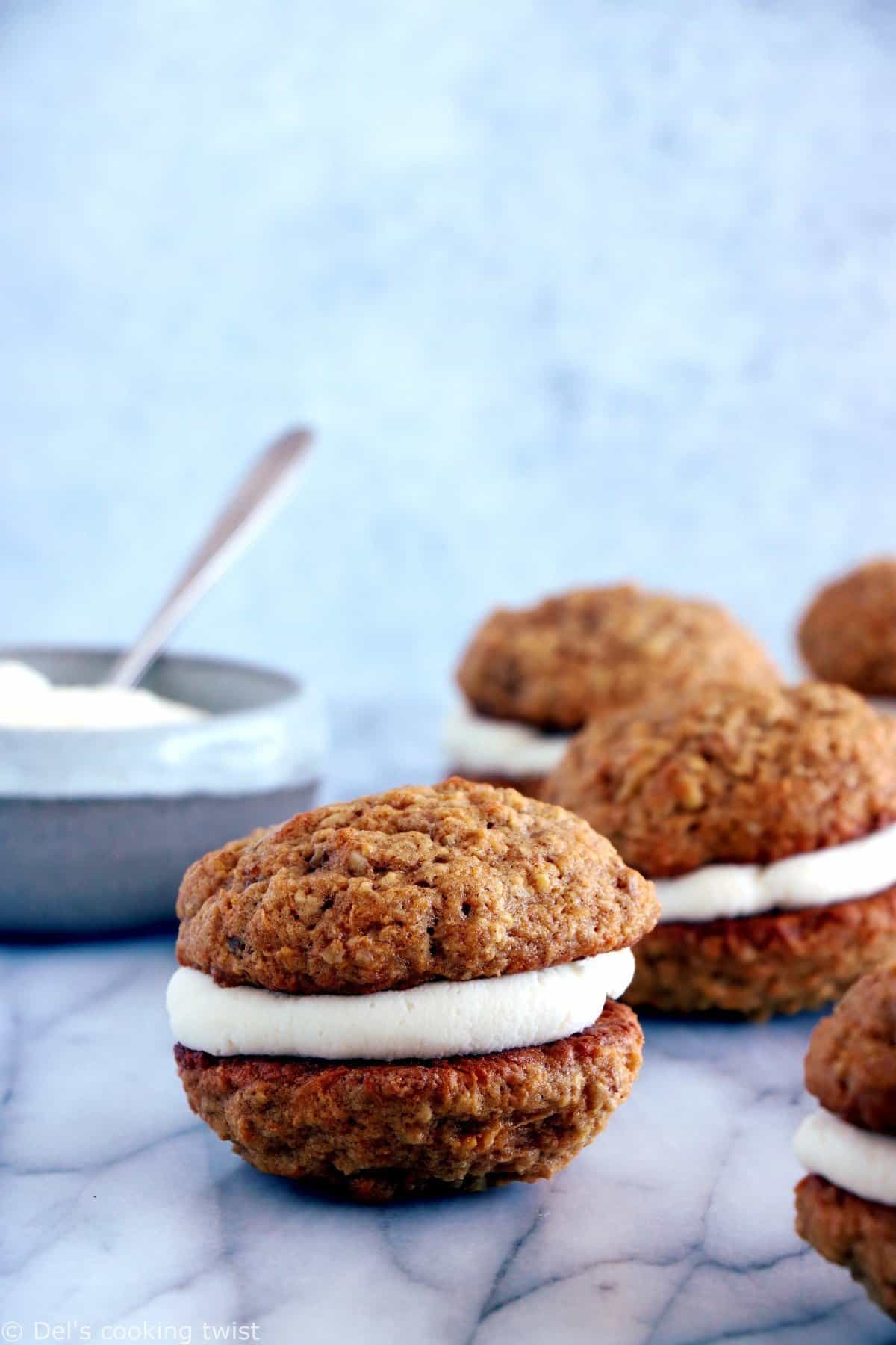 Carrot Cake Sandwich Cookies