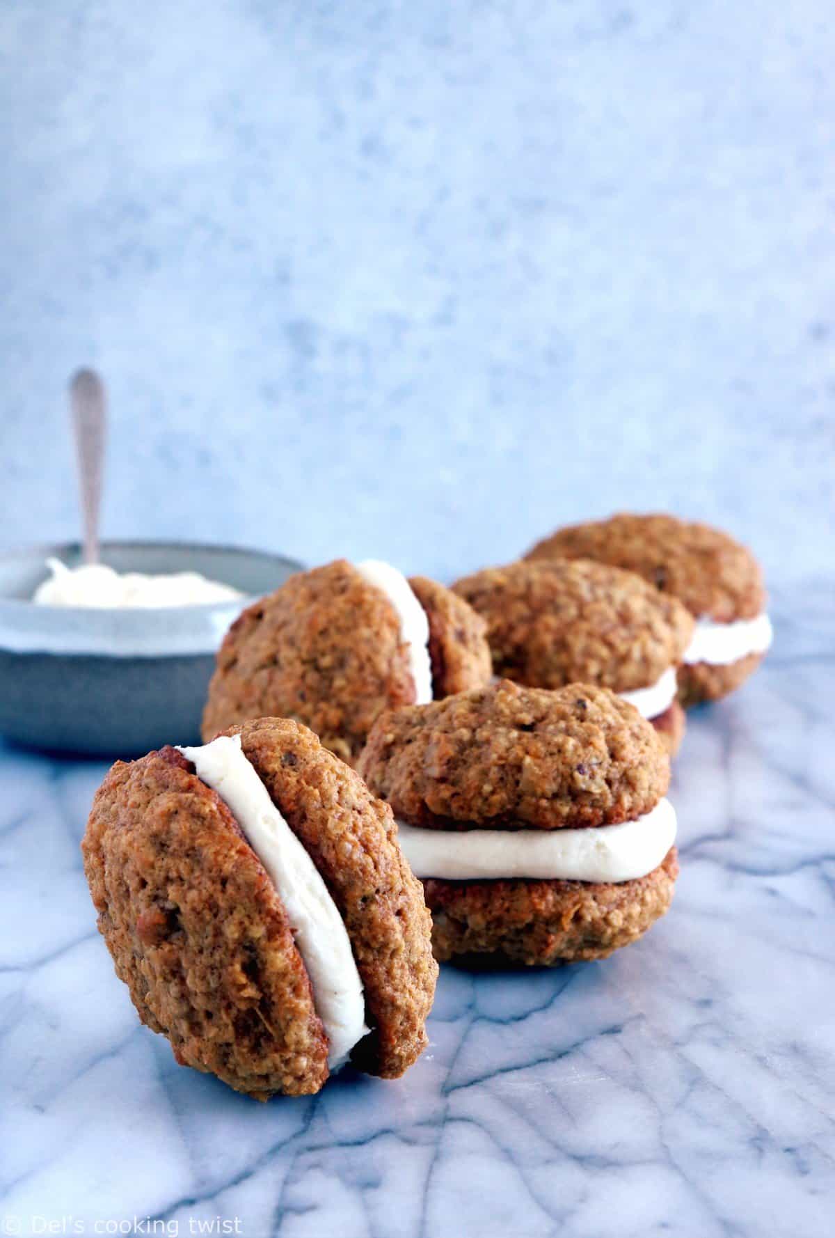 Carrot Cake Sandwich Cookies