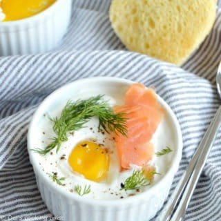 Oeufs cocotte crémeux au saumon fumé & à l'aneth - Del's cooking twist