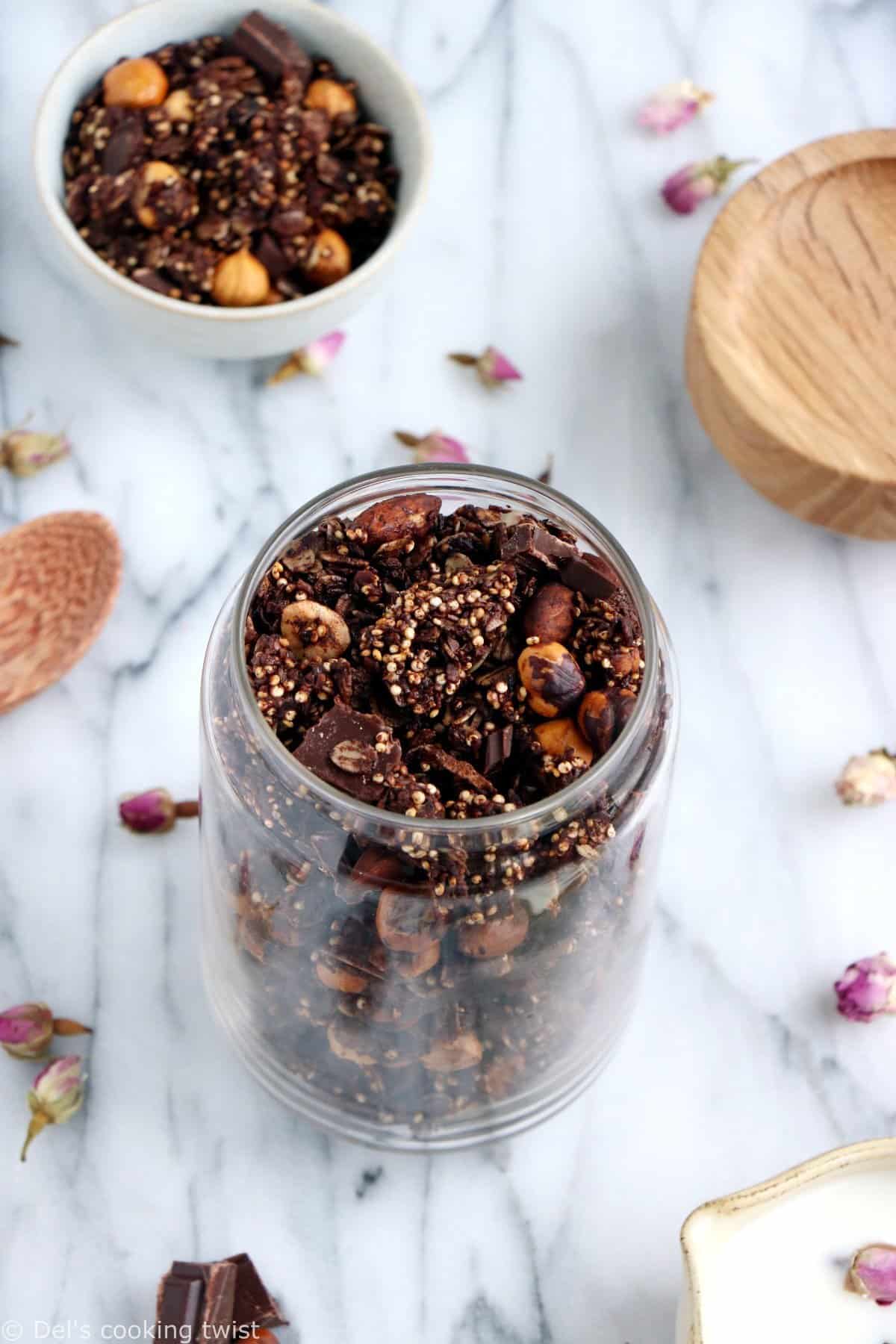 Granola croustillant quinoa et chocolat