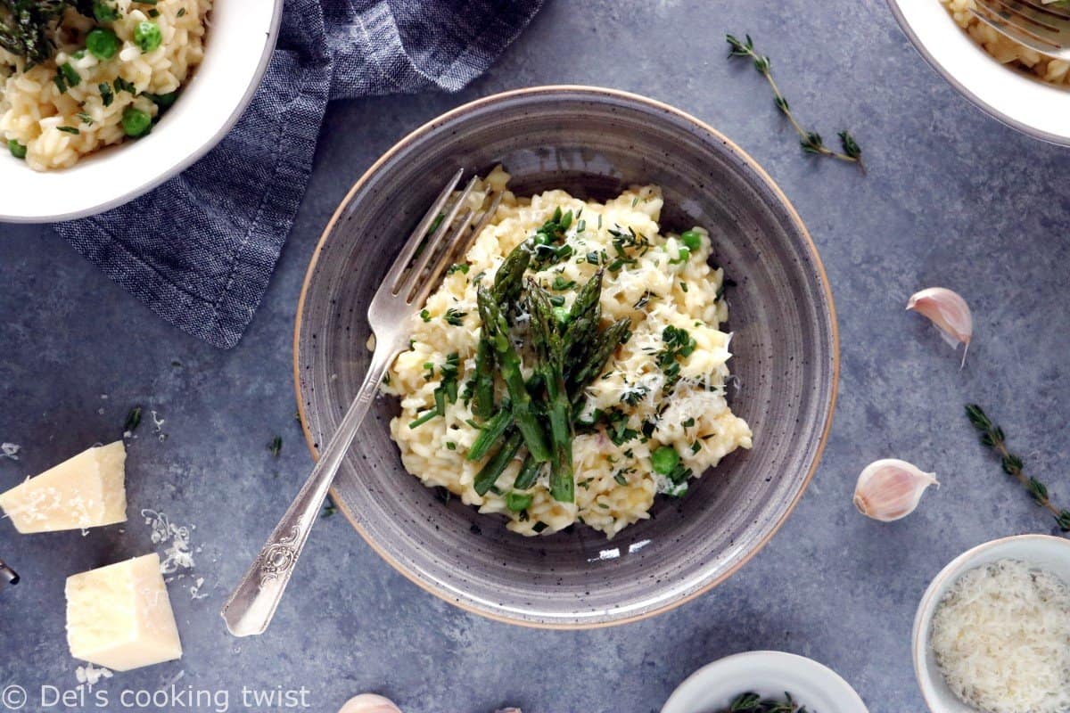 Risotto printanier aux asperges