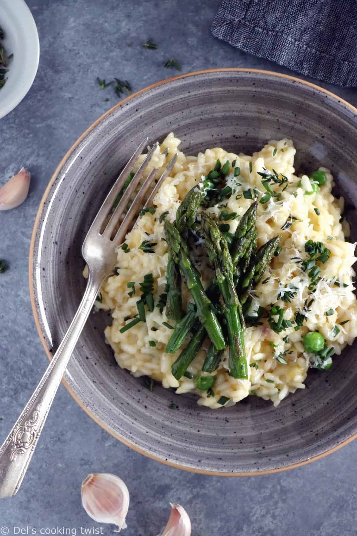 Risotto printanier aux asperges