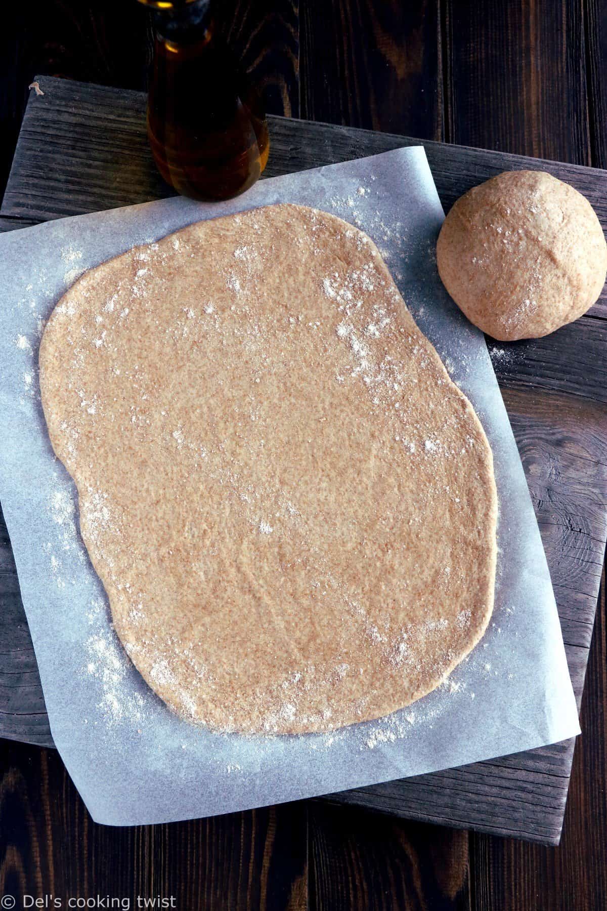 Recette pâte à pizza saine avec de la farine semi complète -  healthyfoodcreation
