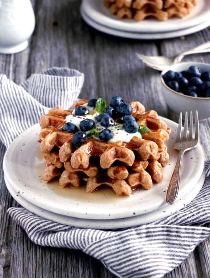 Fluffy Whole Wheat Waffles