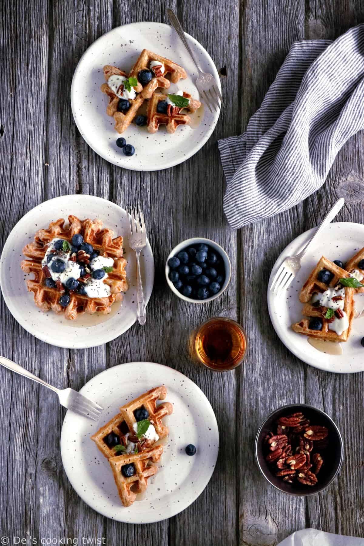 Fluffy Whole Wheat Waffles