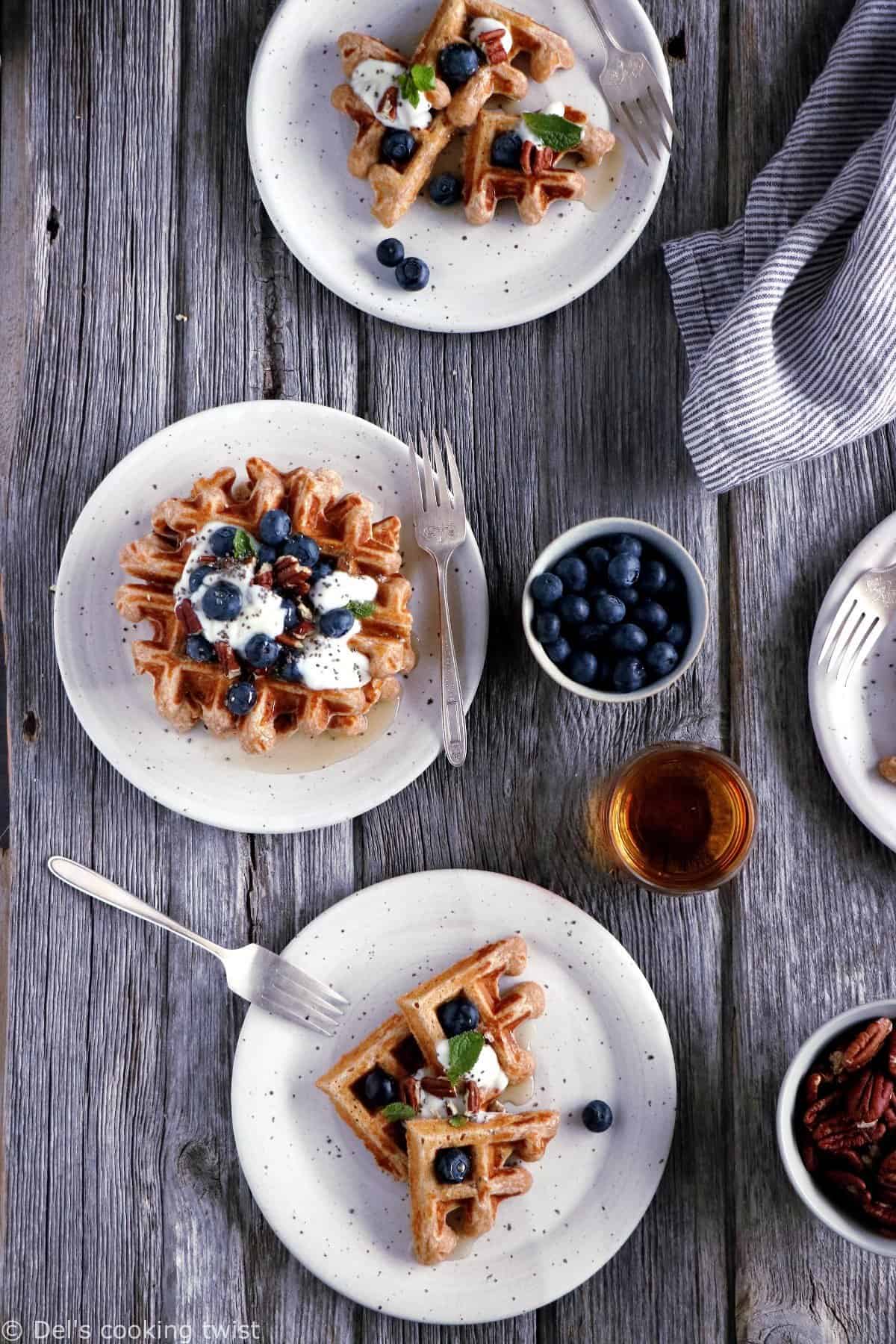 Fluffy Whole Wheat Waffles