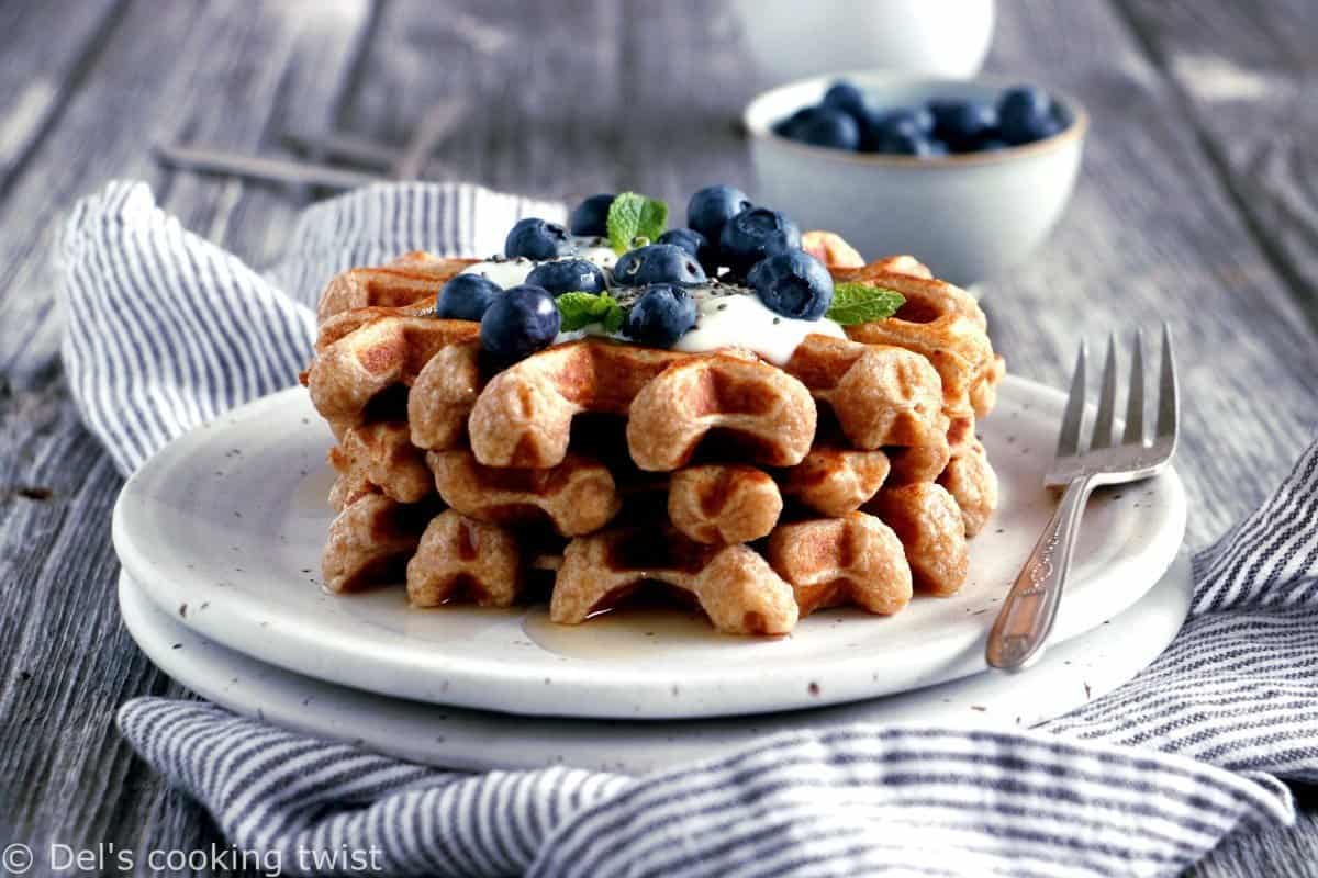 Fluffy Whole Wheat Waffles