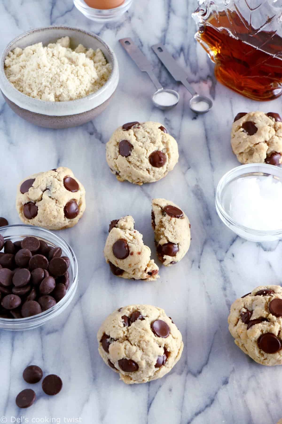 Cookies healthy à l'huile de coco et aux pépites de chocolat