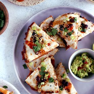 Teriyaki Sweet Potato and Black Bean Quesadillas