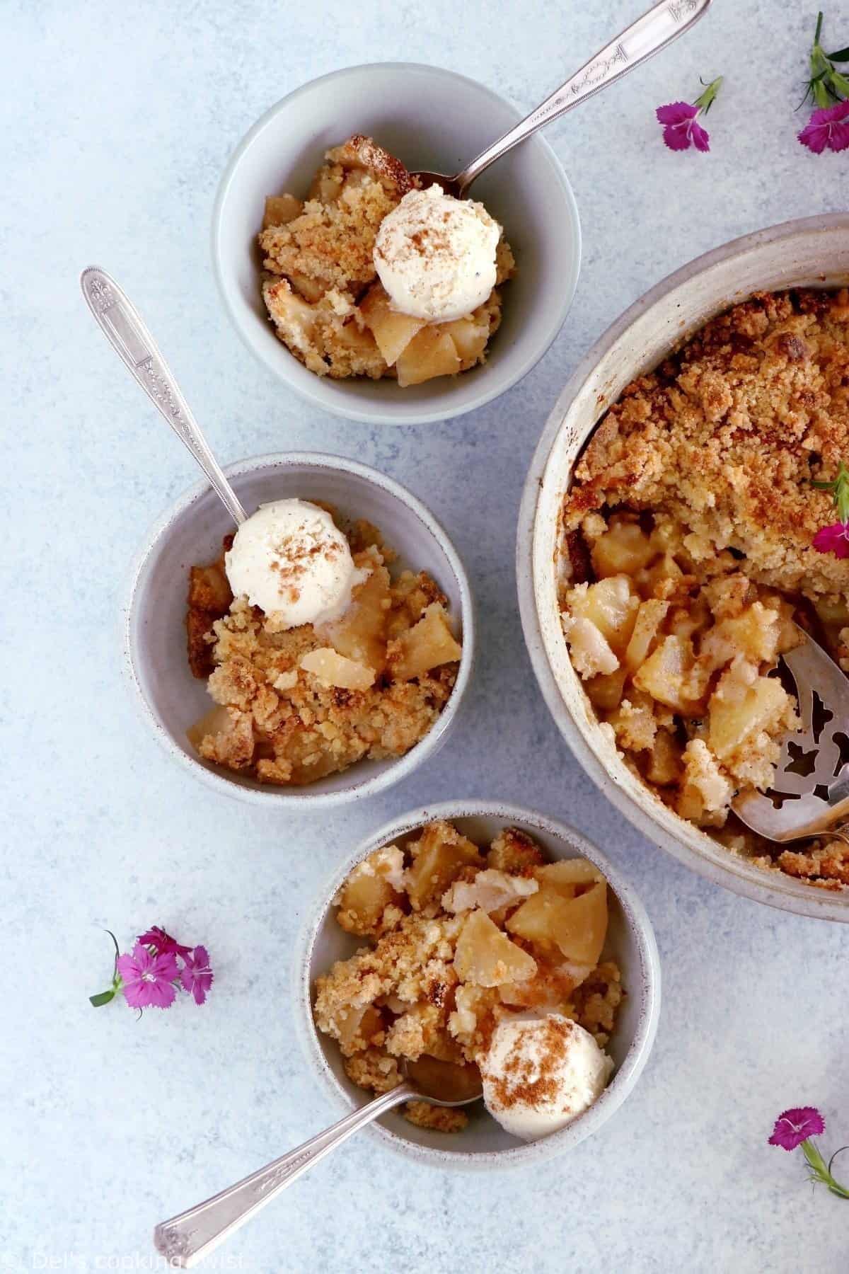 Crumble aux pommes très gourmand