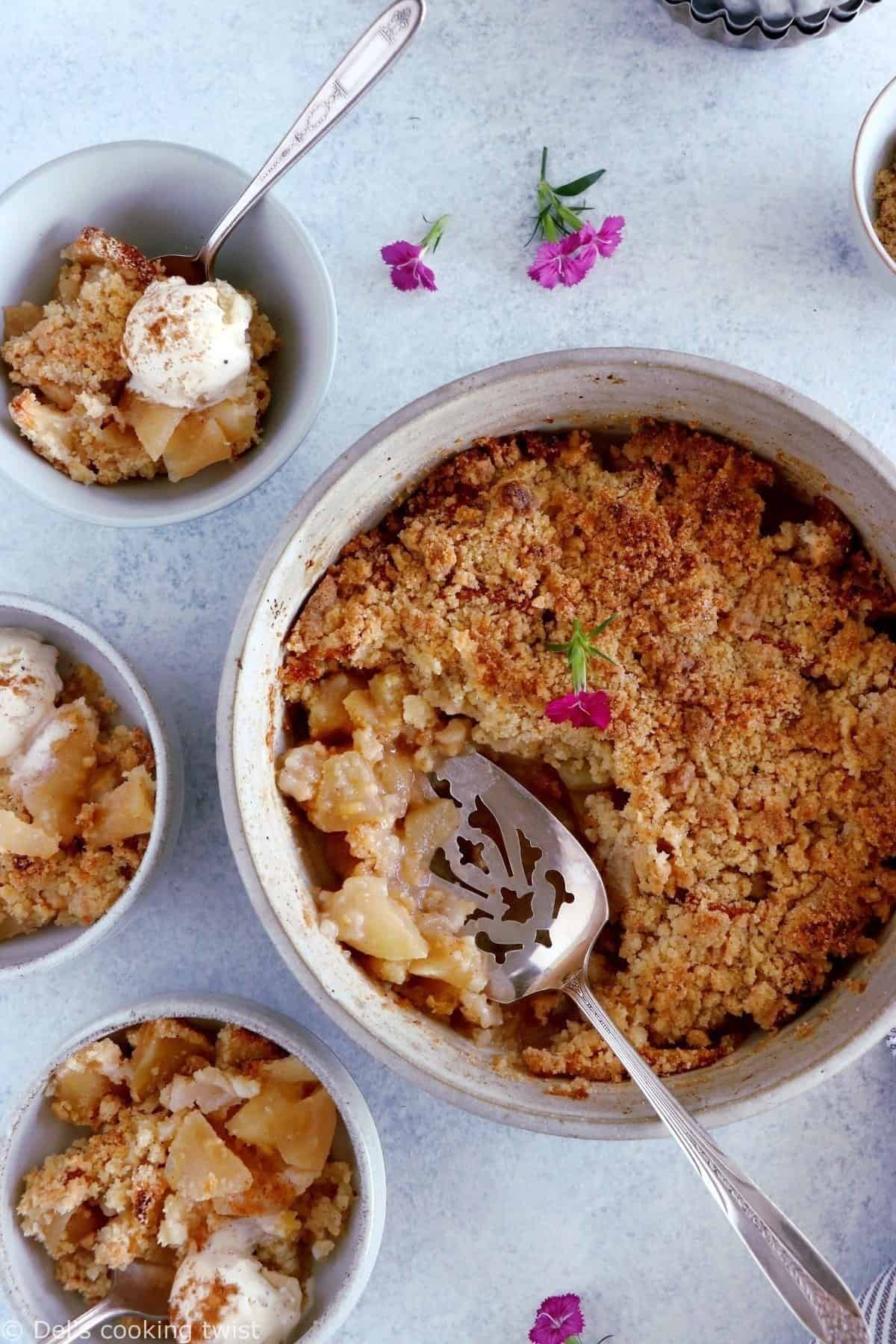 Crumble aux pommes très gourmand