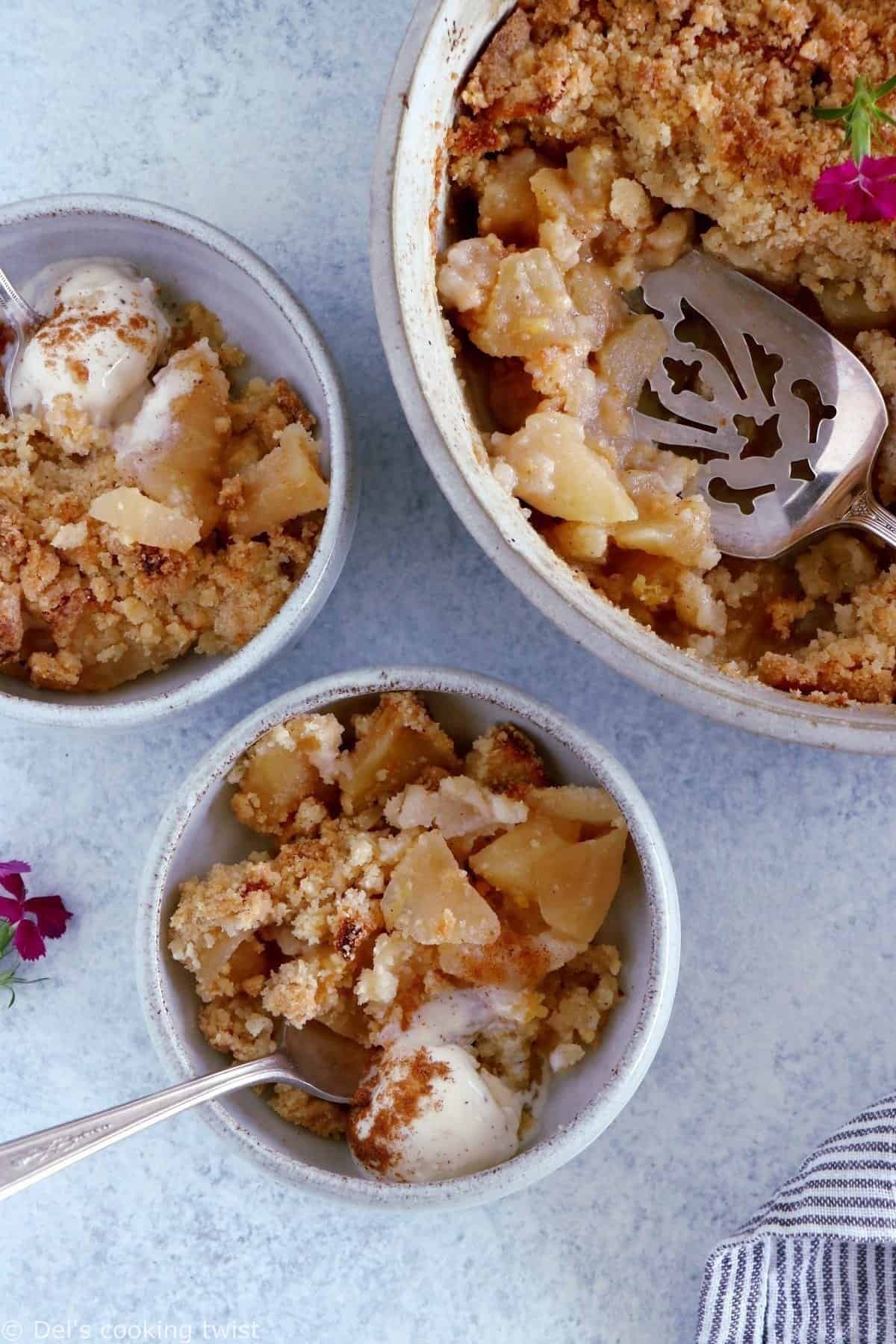 Crumble aux pommes très gourmand