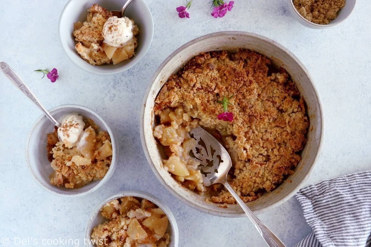 Crumble aux pommes très gourmand