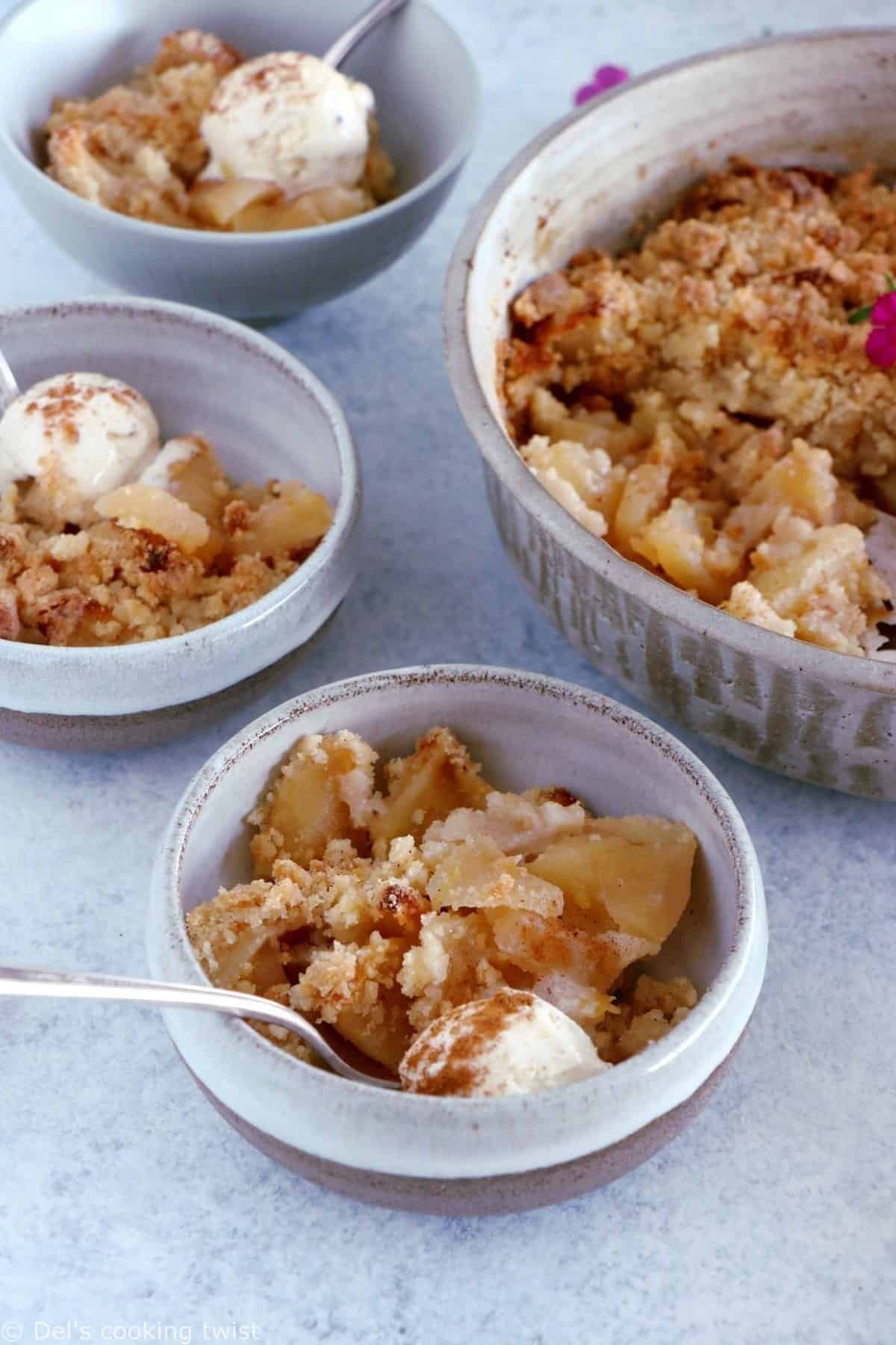 Crumble aux pommes très gourmand