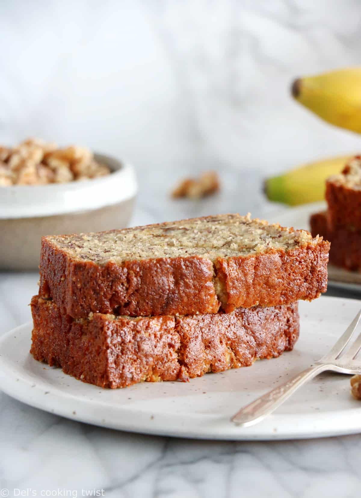 Banana bread ultra moelleux