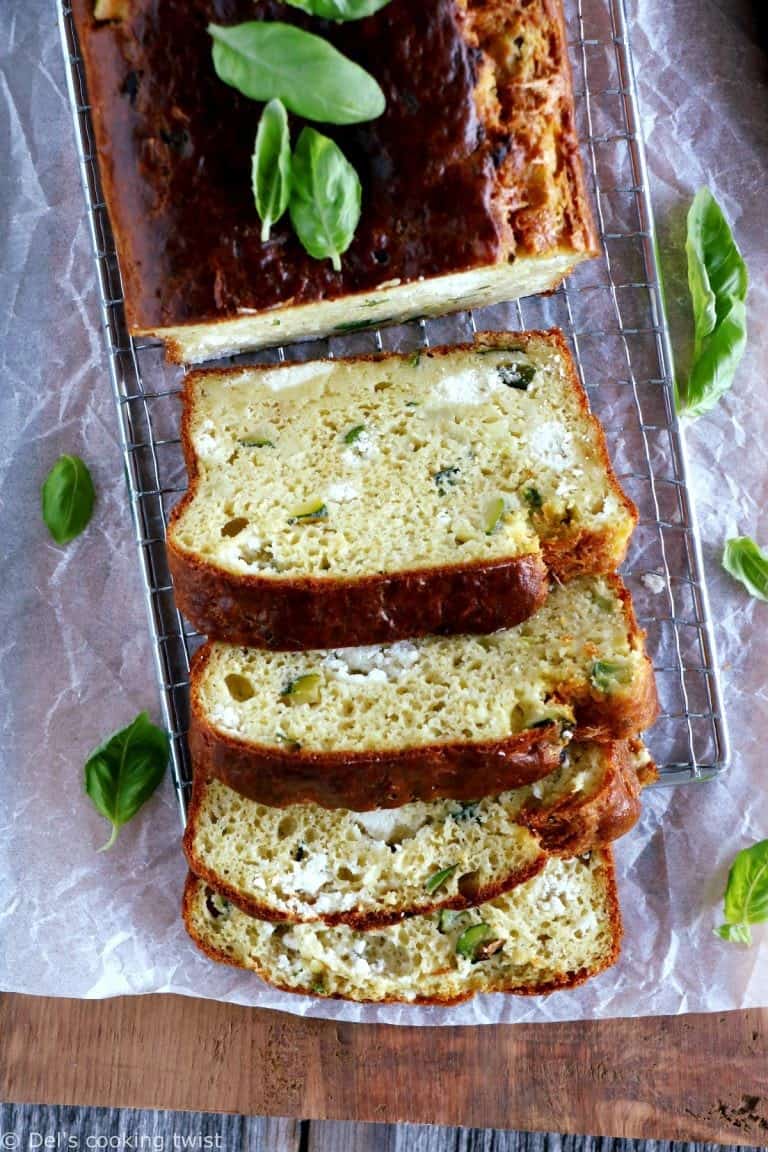 Savory Zucchini Bread with Goat Cheese - Del's cooking twist
