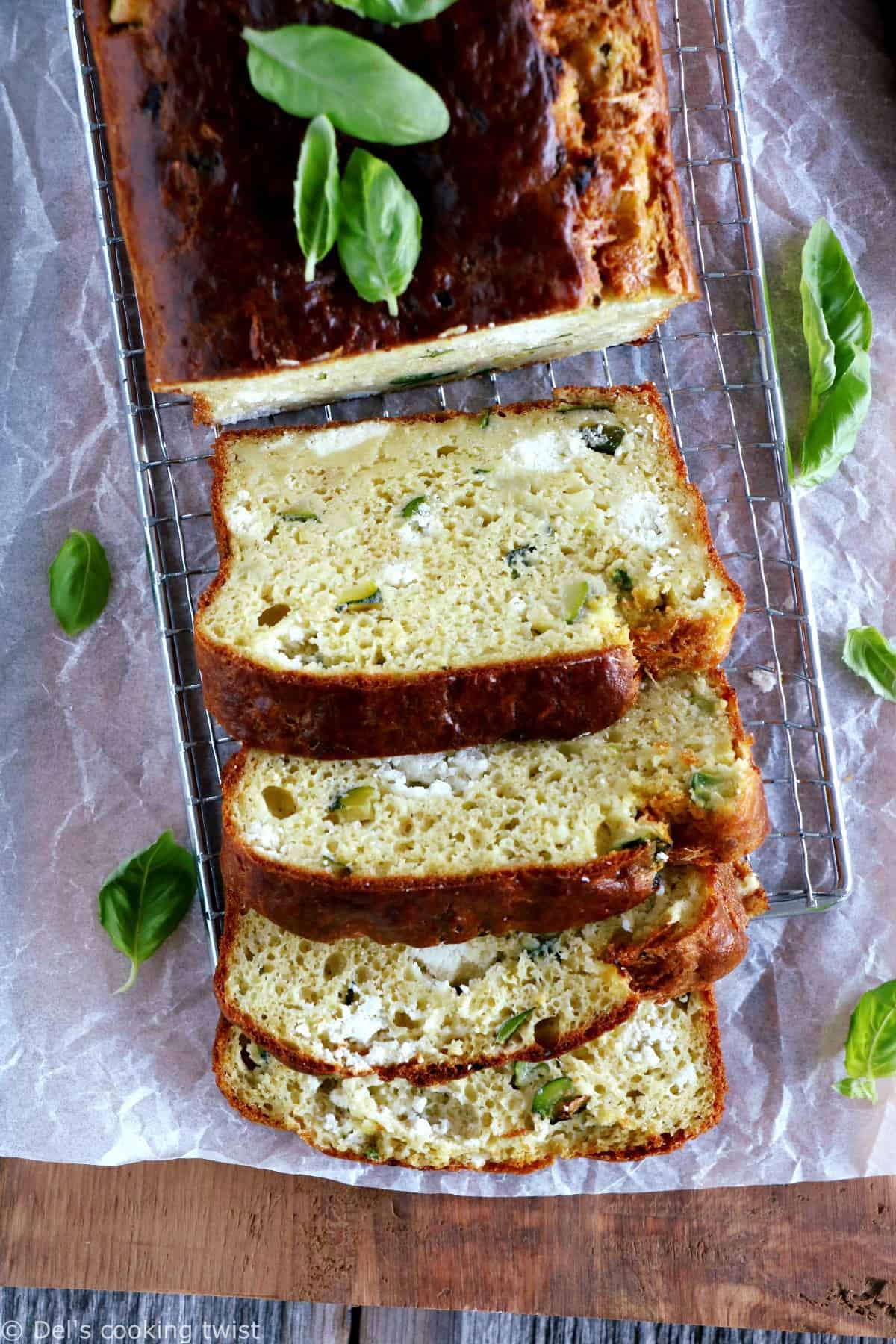 Savory Zucchini Goat Cheese Bread