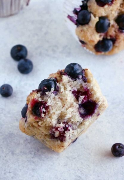 Vegan Blueberry Muffins with Flaxseed