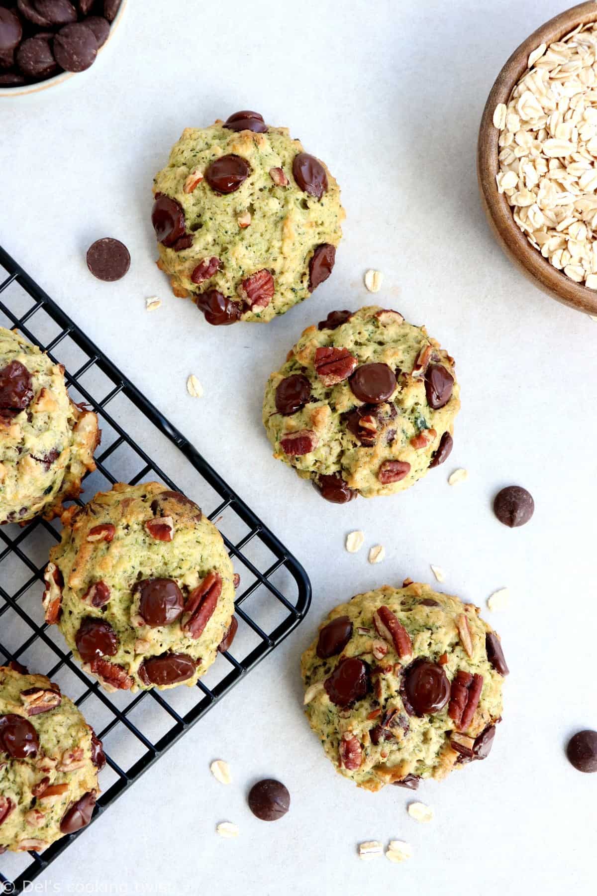 Zucchini Chocolate Chip Cookies