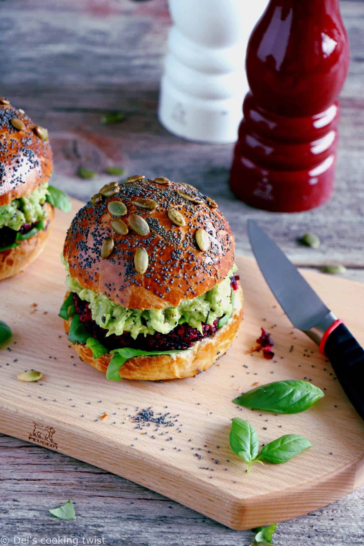 Vegetarian Beet Quinoa Burger
