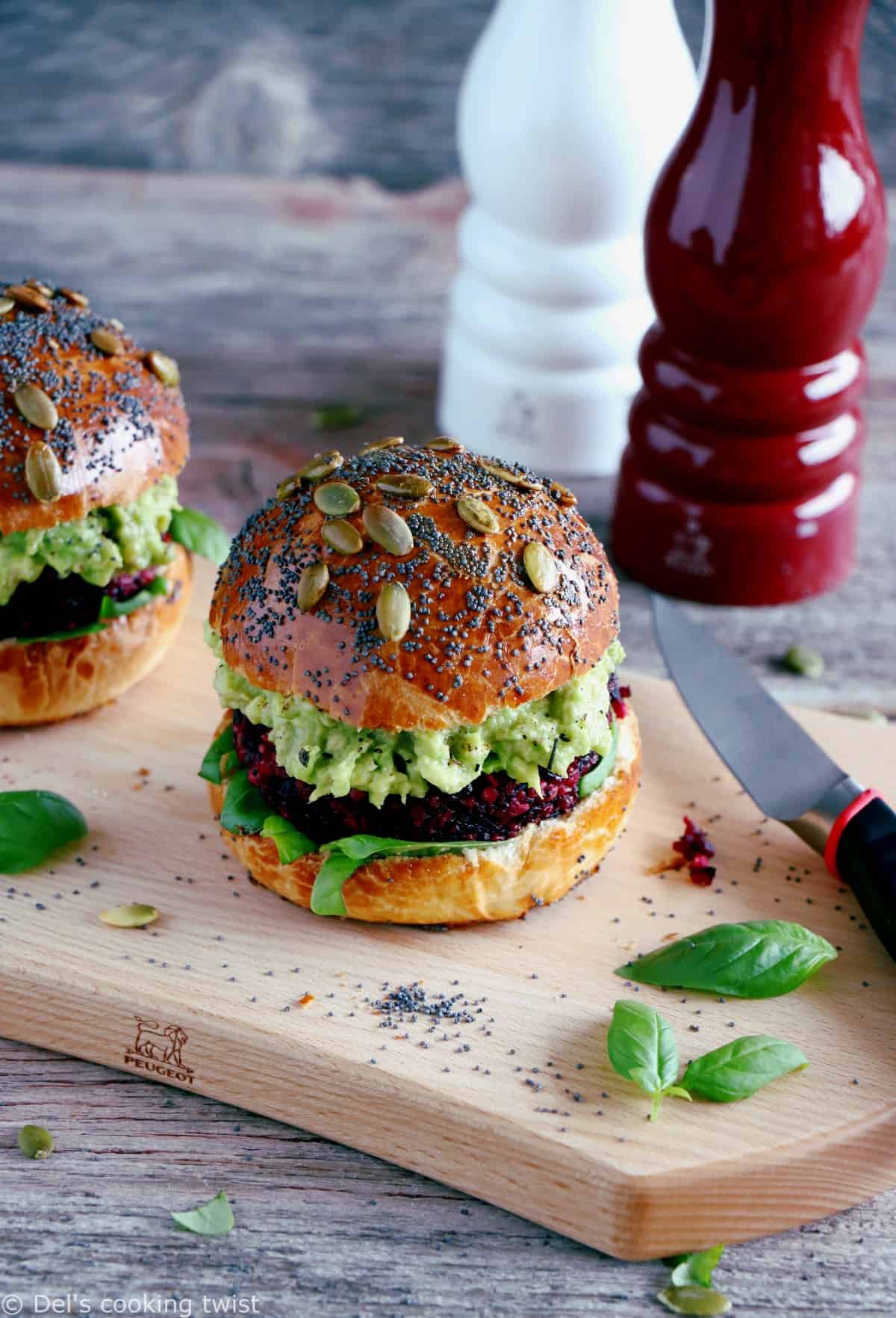 Vegetarian Beet Quinoa Burger