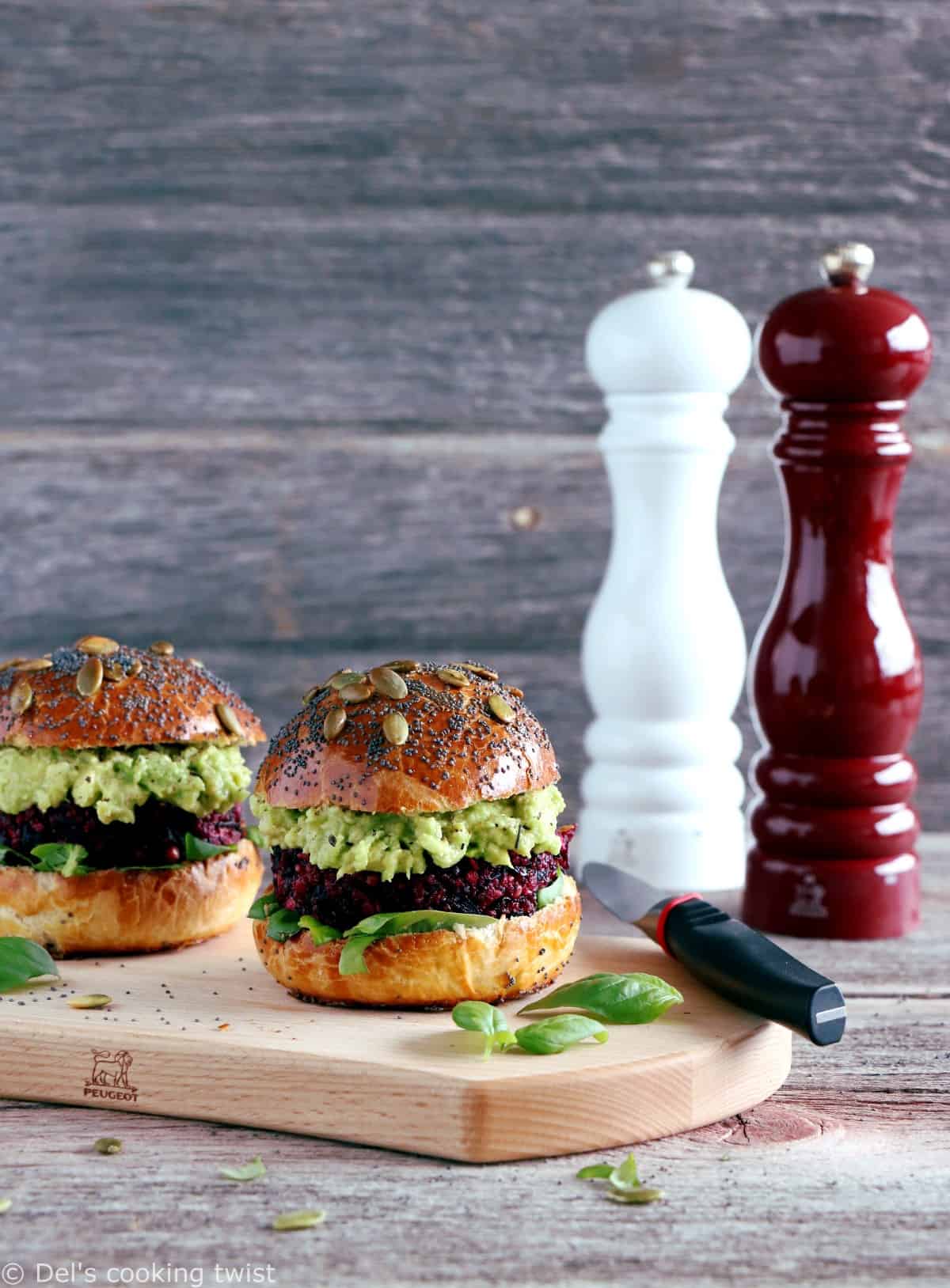 Vegetarian Beet Quinoa Burger
