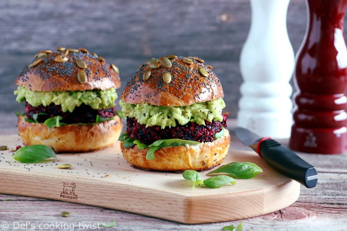 Vegetarian Beet Quinoa Burger