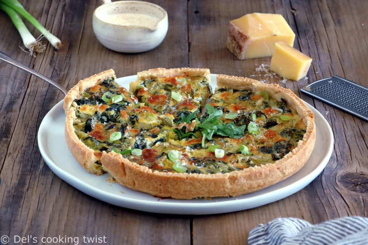 French leek quiche is a classic winter weeknight dinner in France. Plant-based and prepared with Comté cheese, this dish is full of comforting flavors.