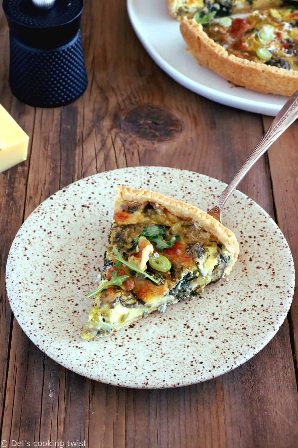 French leek quiche is a classic winter weeknight dinner in France. Plant-based and prepared with Comté cheese, this dish is full of comforting flavors.