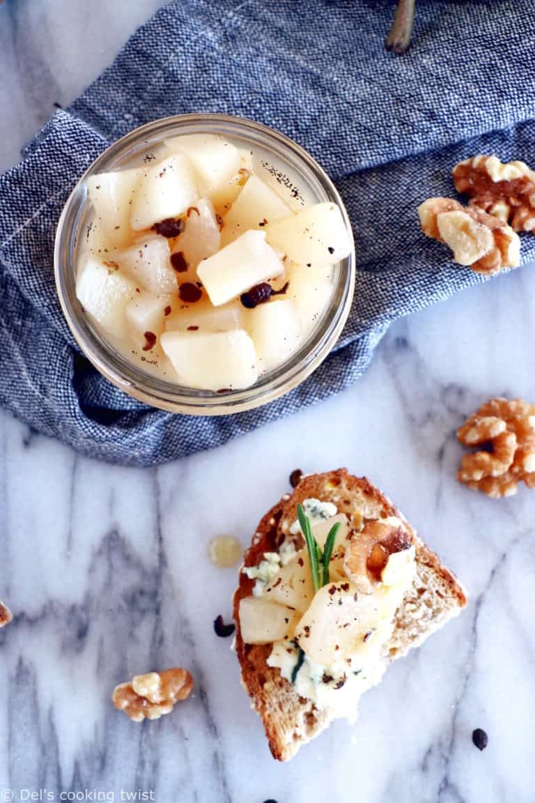 Pear Compote with Black Peppercorn Syrup - Del's cooking twist