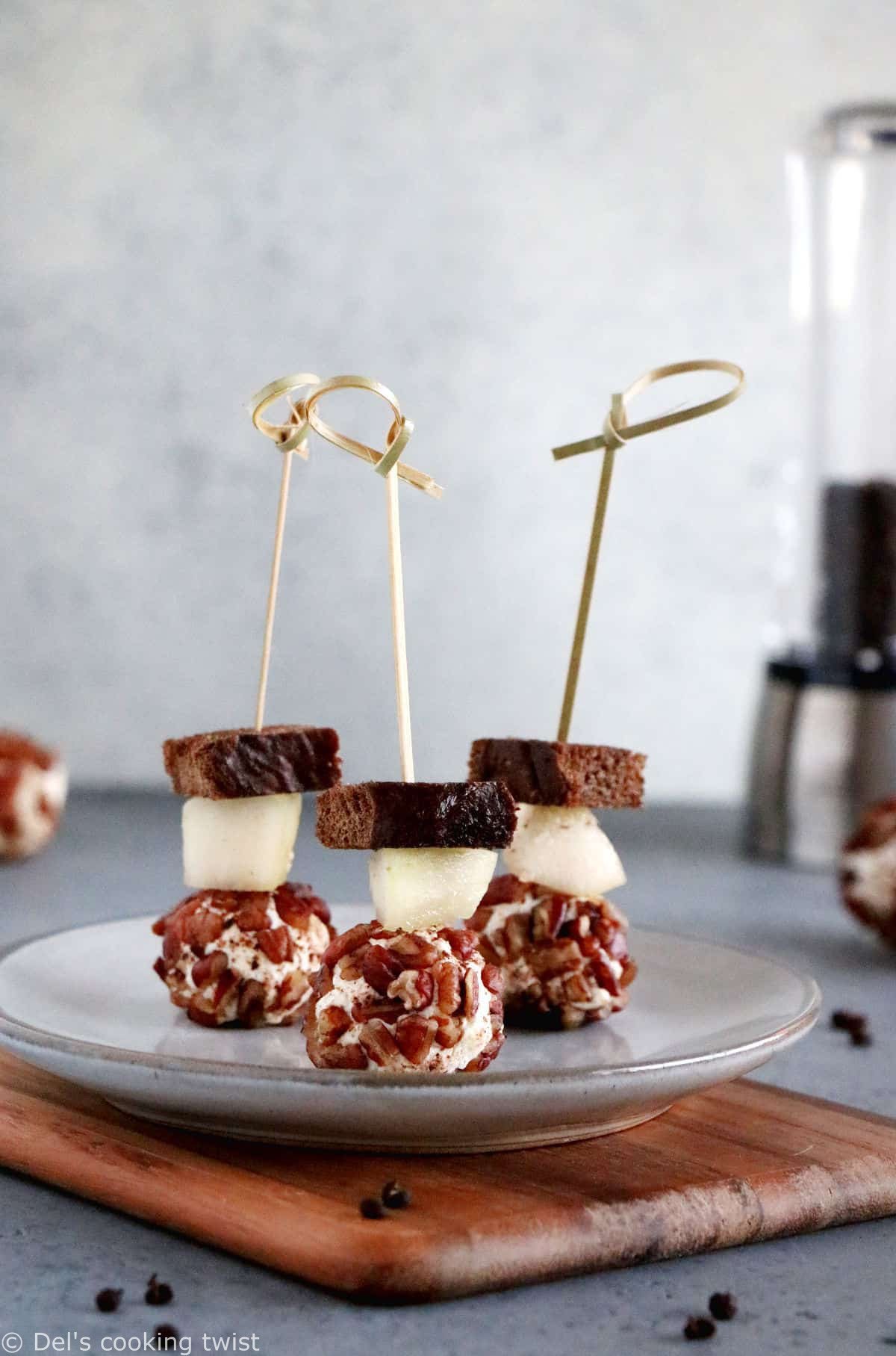 These 3 quick & easy cheese bite appetizers are festive, ready in no time and will become staples for your next cocktail party at home.