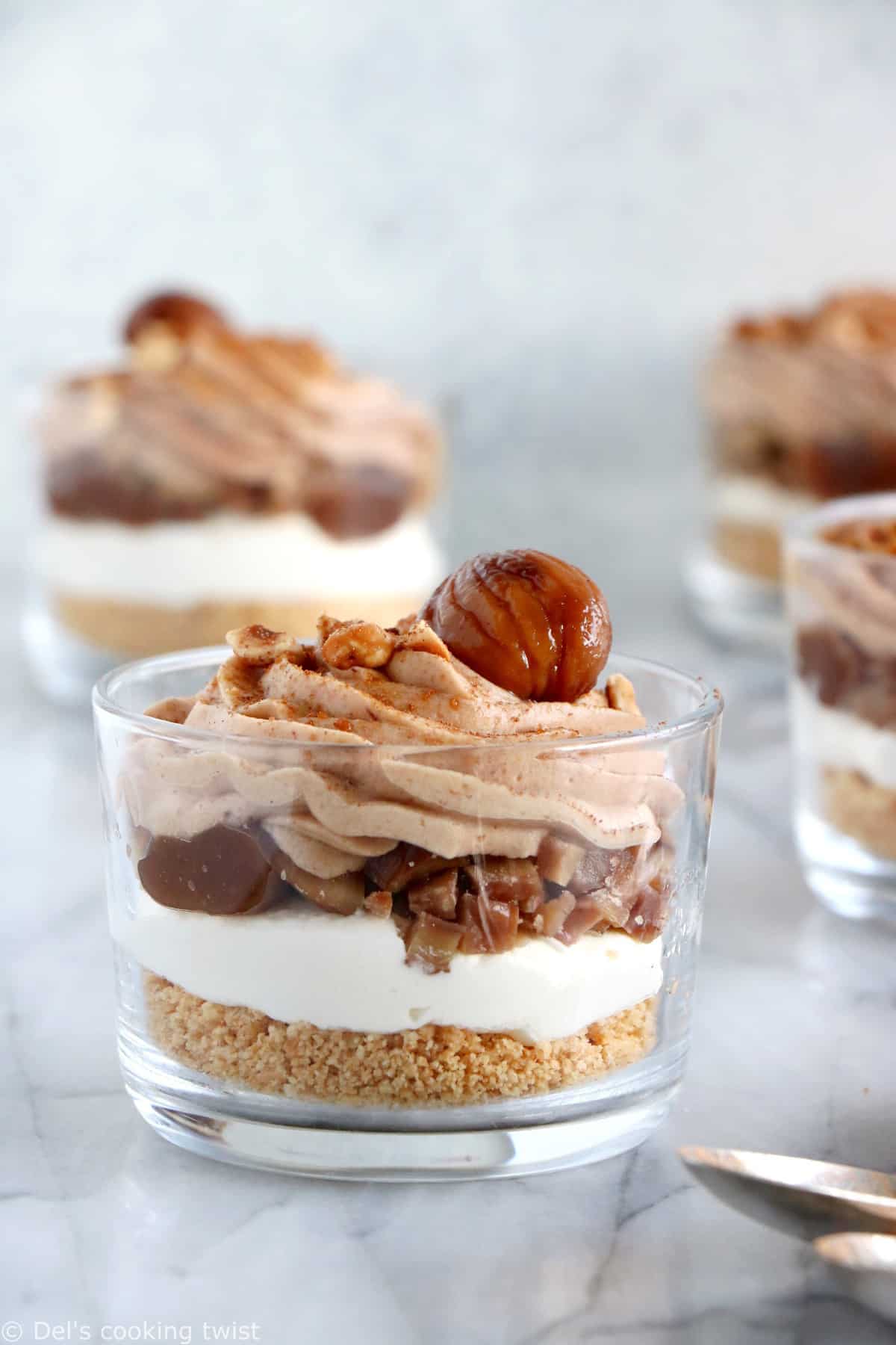Easy No-Bake Chestnut Trifles - Del's cooking twist