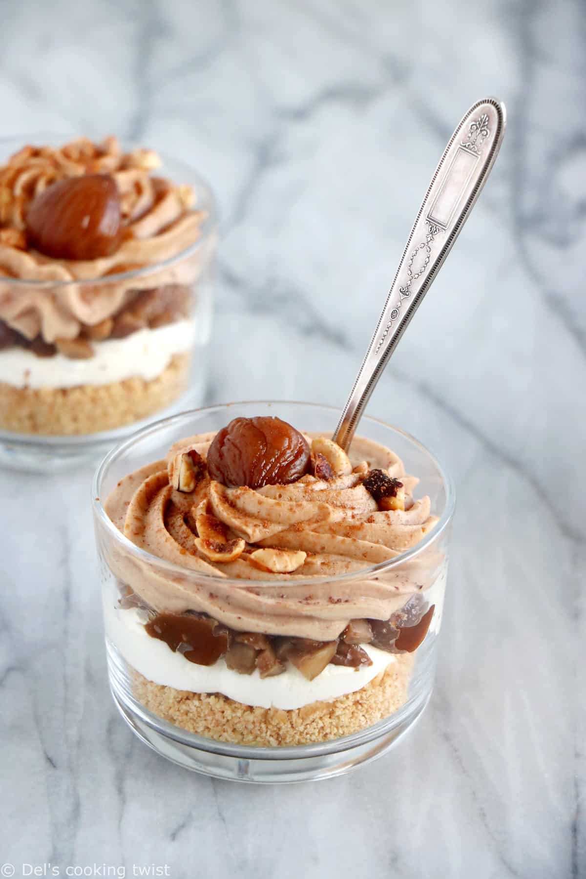 Easy No-Bake Chestnut Trifles make a delicious and festive French-inspired dessert. Ready within minutes, they come in individual portion for a wow effect every single time.