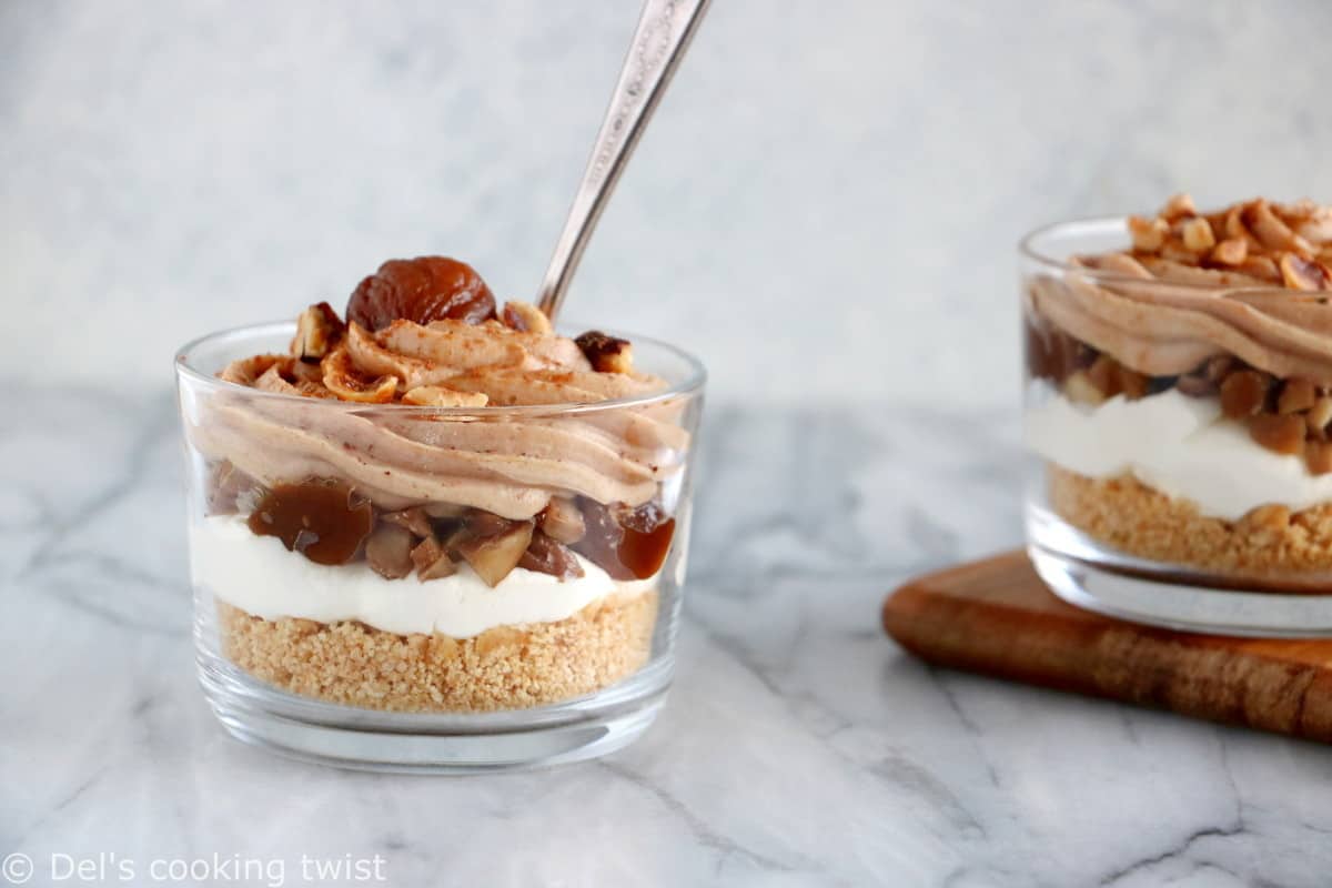Easy No-Bake Chestnut Trifles make a delicious and festive French-inspired dessert. Ready within minutes, they come in individual portion for a wow effect every single time.