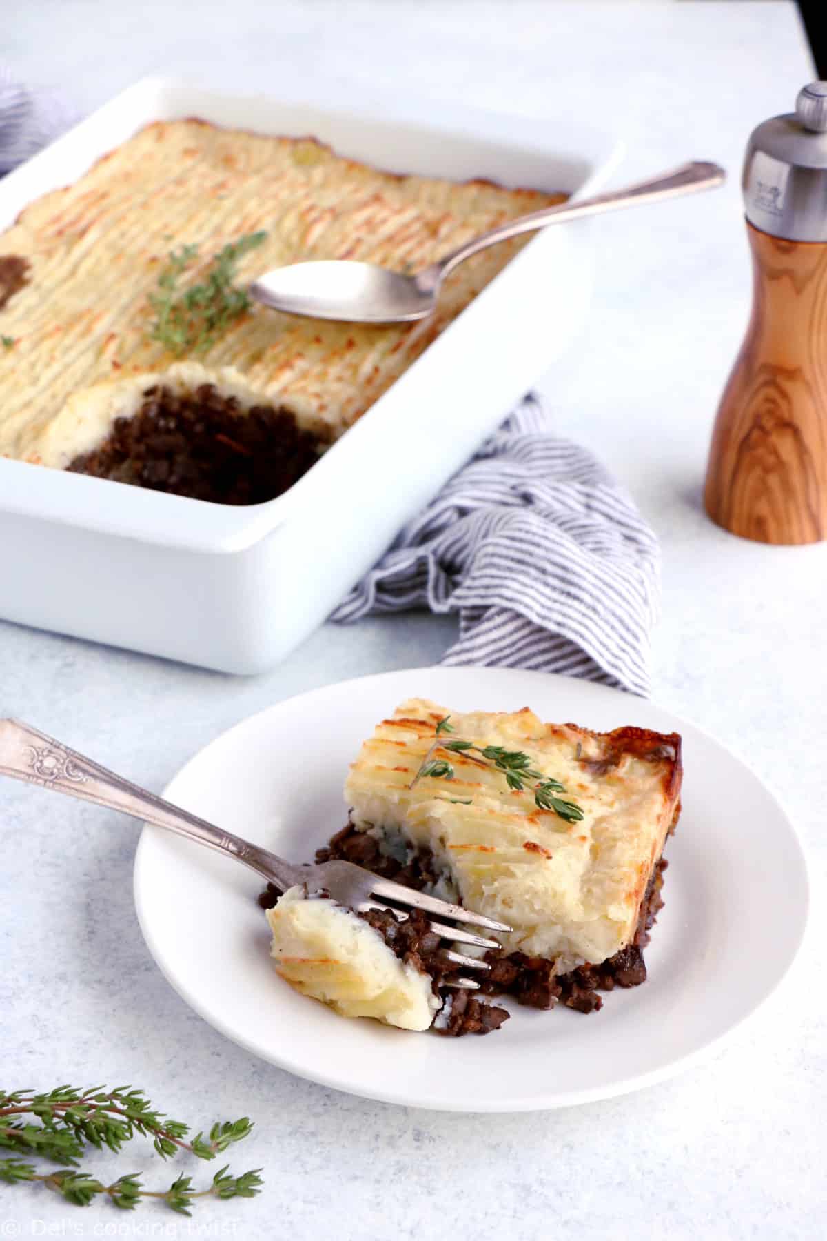 Vegetarian Lentil Shepherd's Pie makes for a rich, hearty and comforting family dinner recipe, easy to make and packed with flavors.