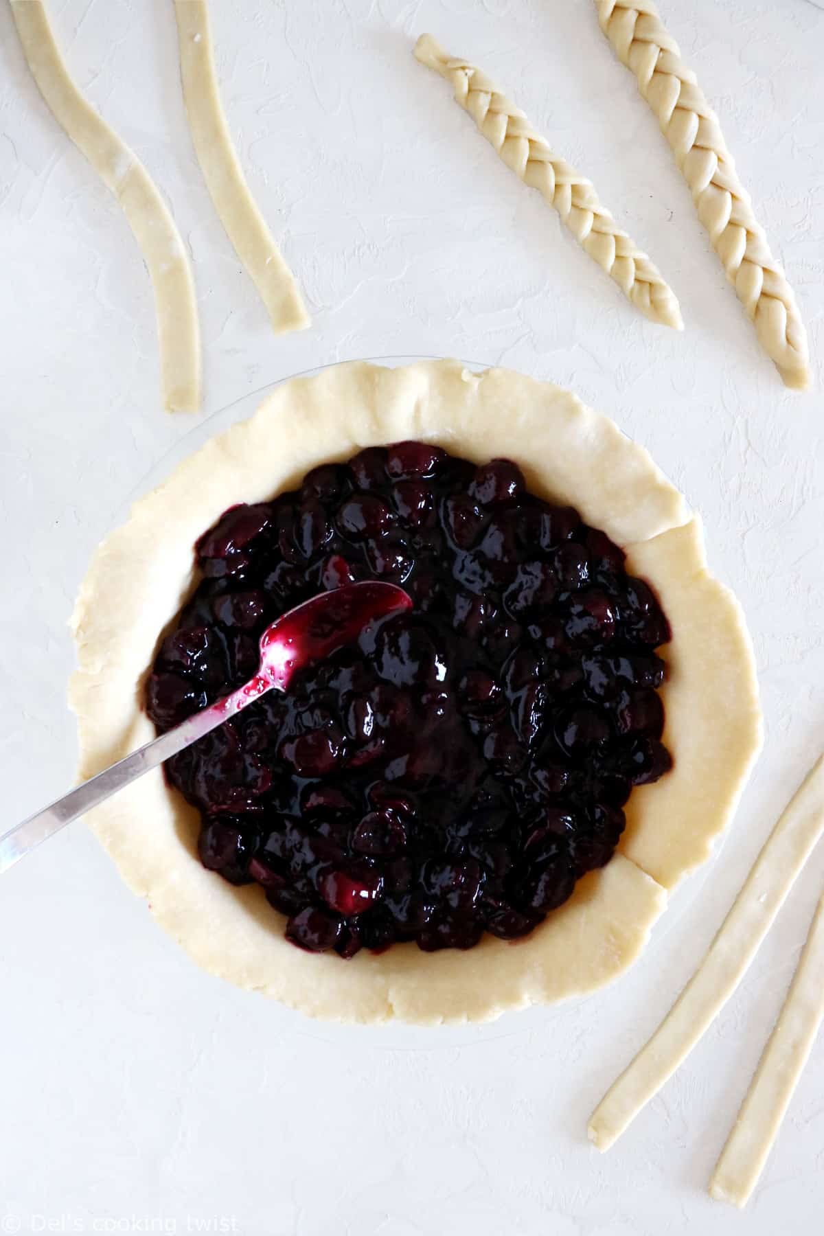 How to lattice pie crust step 2