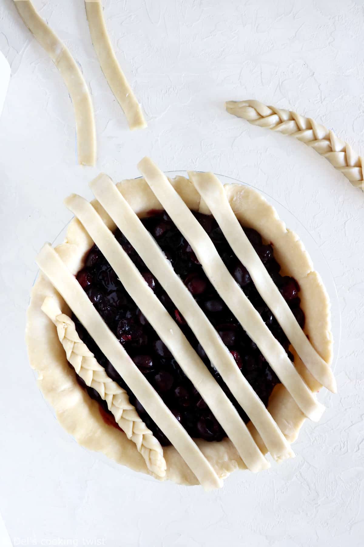 How to lattice pie crust step 3