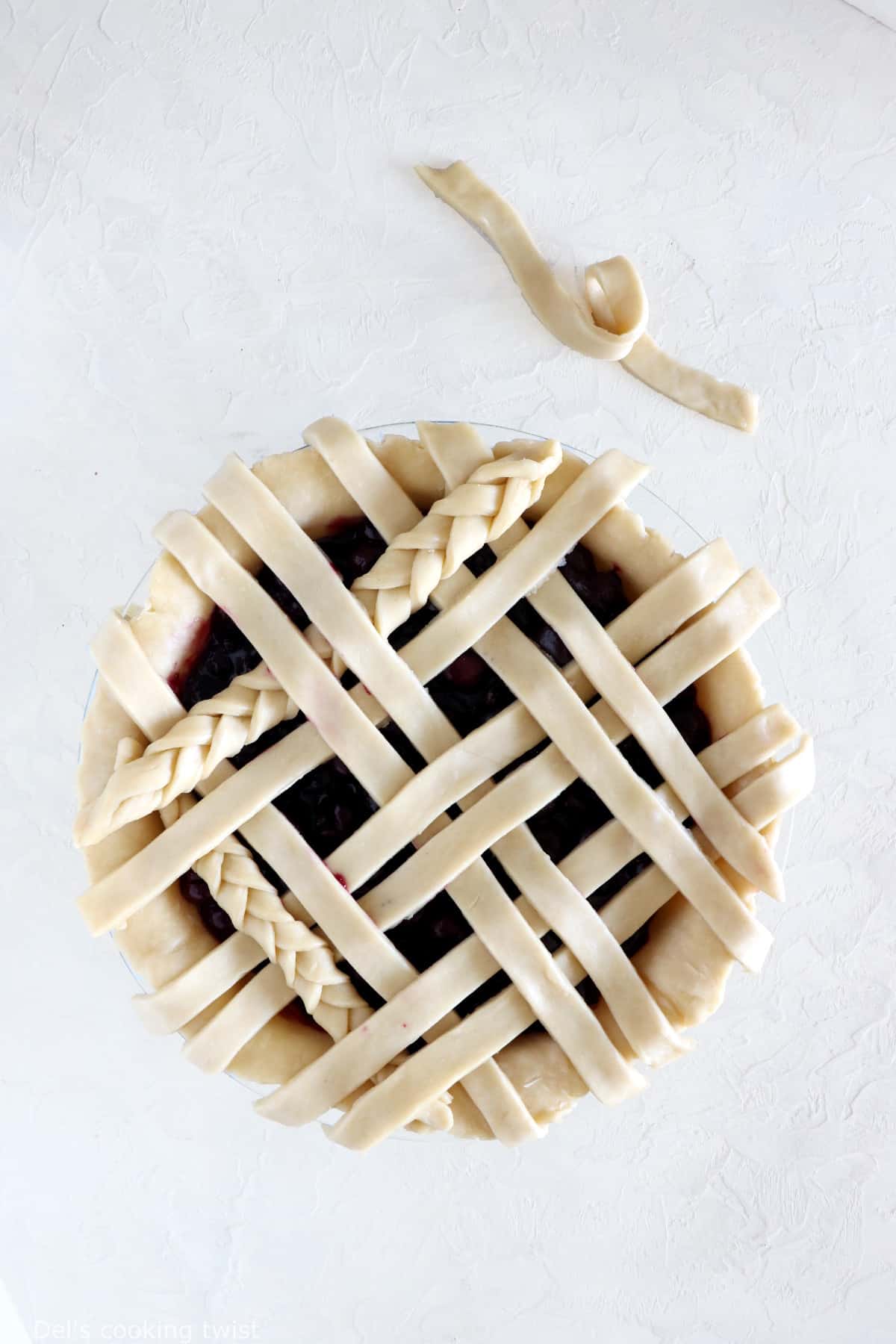 How to lattice pie crust step 7