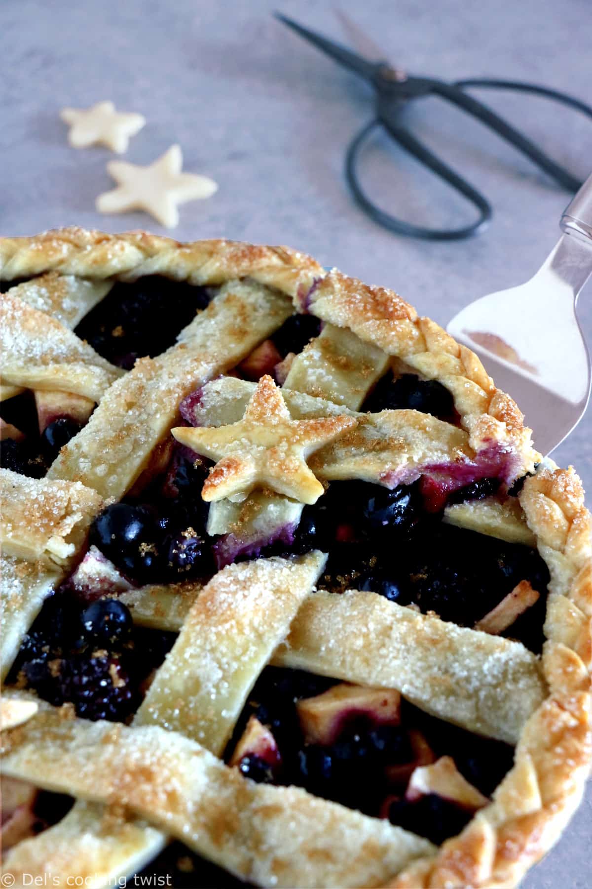 This beautiful Blackberry Apple Pie is the perfect combination of summer and fall flavors reunited together in a pie.